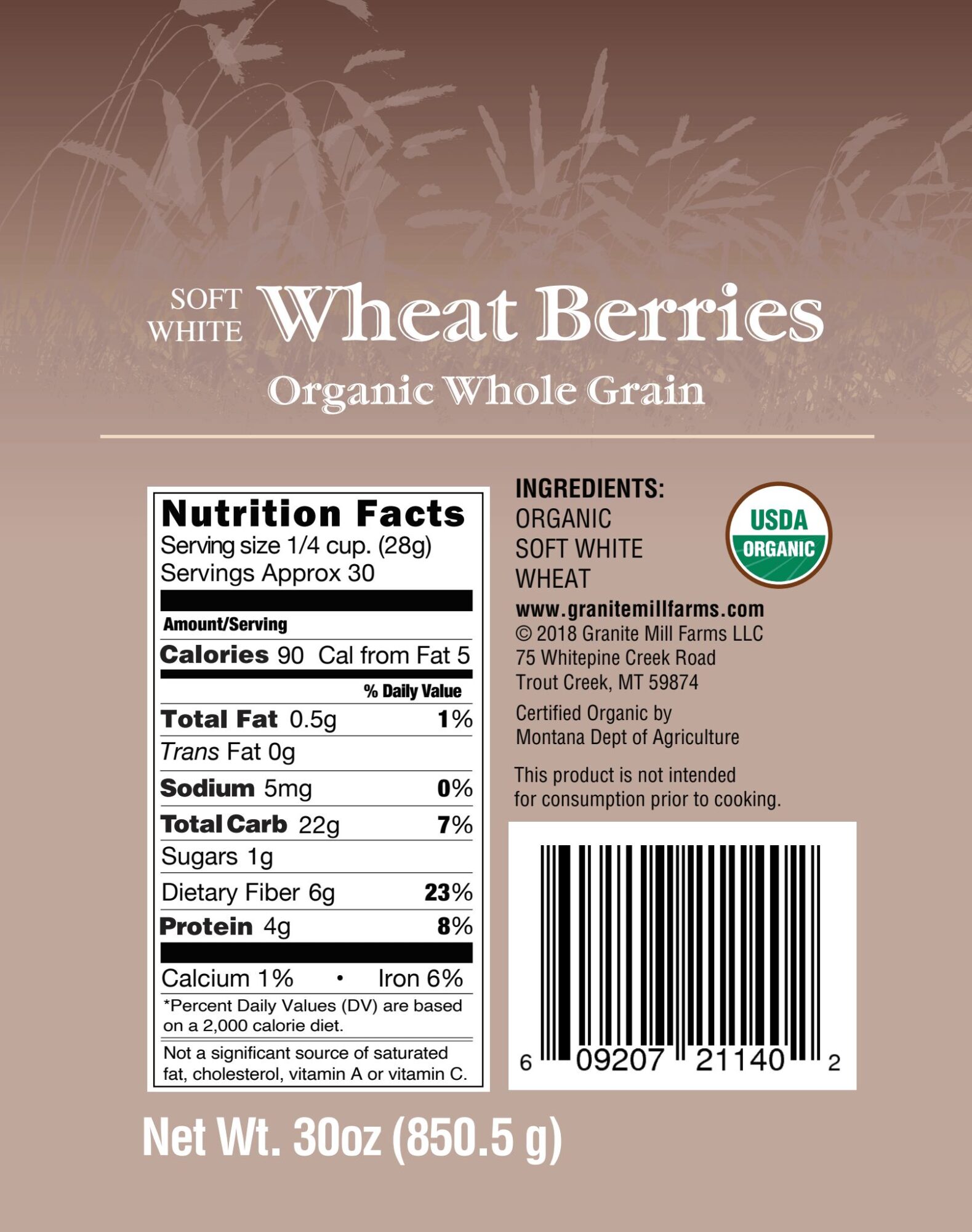 Soft White Wheat Berries Granite Mill Farms